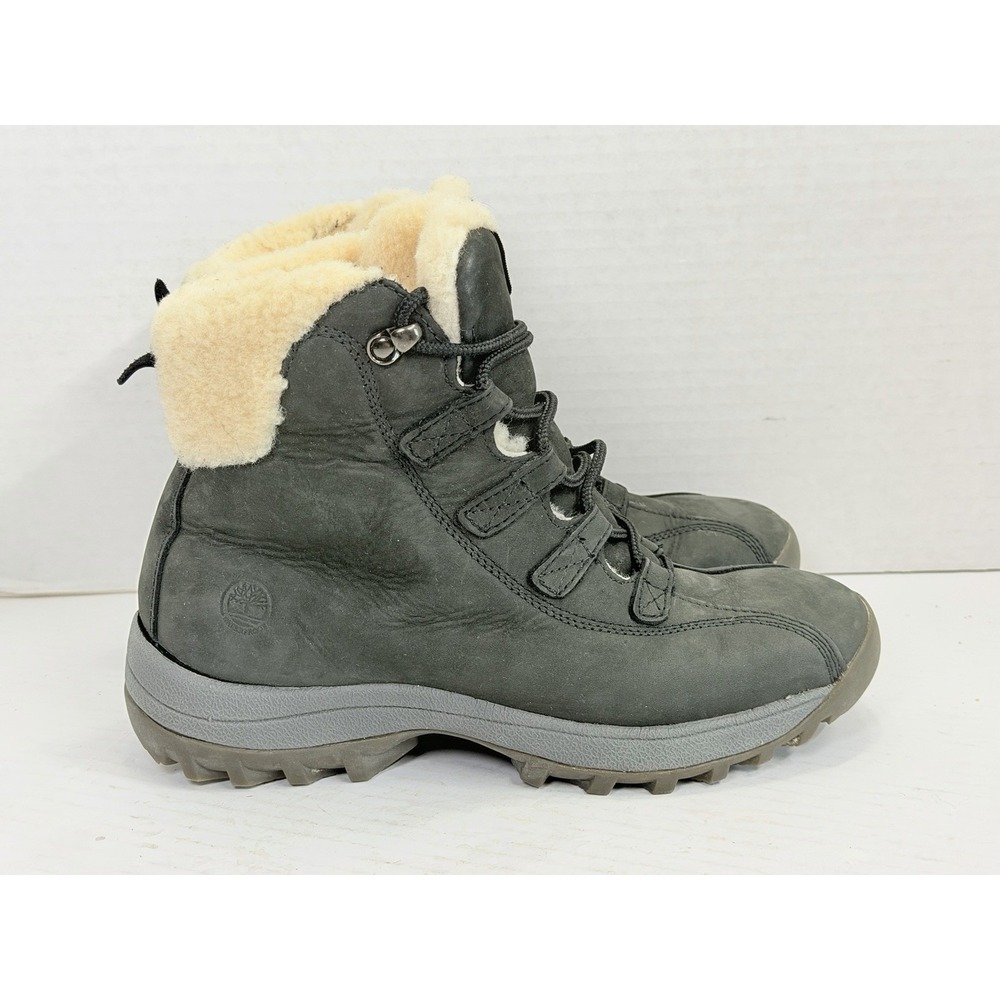 Timberland Canard Resort Women's 8.5M Black Shearling Winter Hiking Boots